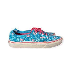 Vans x Hello Kitty Authentic Low Top‎ Sneakers in Blue and Pink Size 7 Women